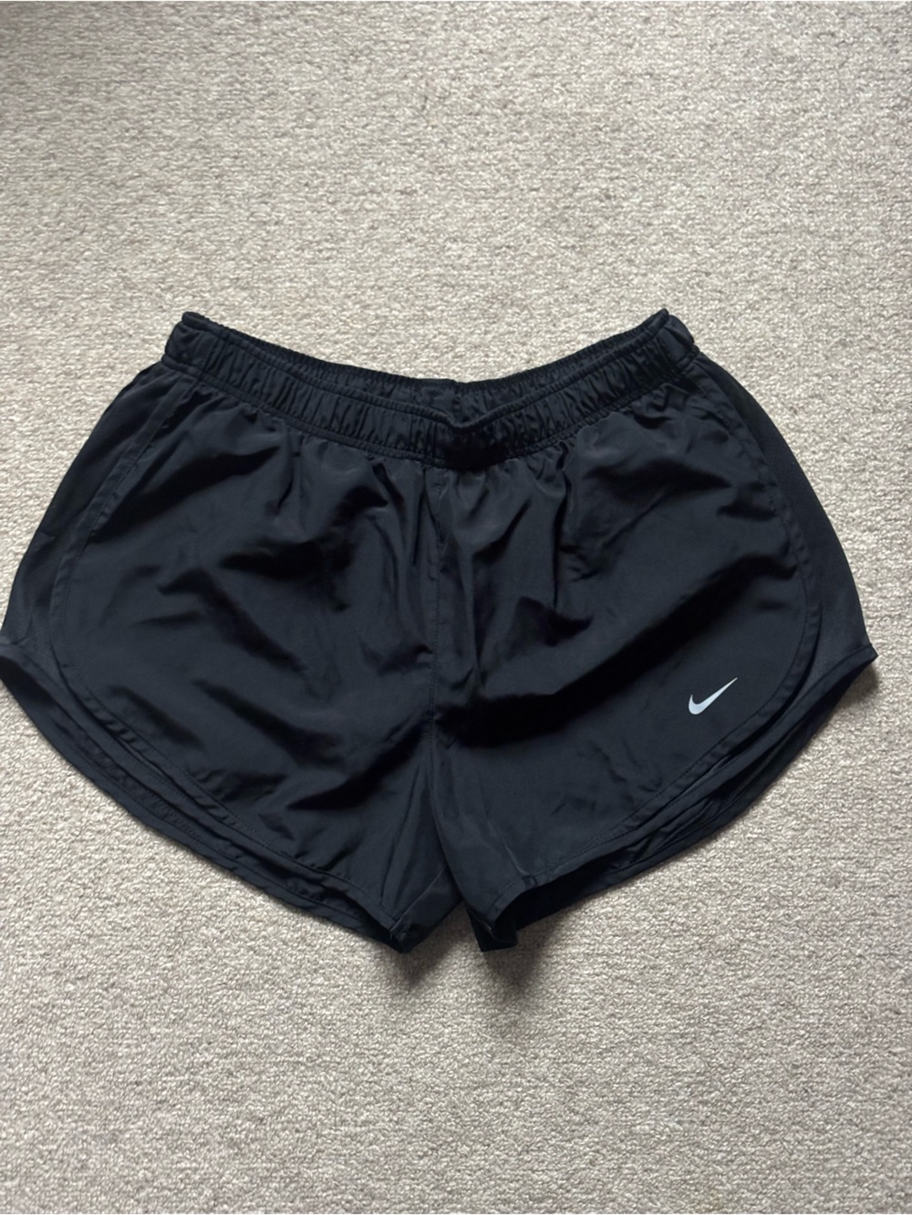 Nike Black Women's Athletic Running Shorts with Reflective Swoosh